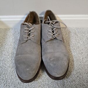 Frye Oxfords Size 8D Grant Lace‎ Up Gray Leather Comfort Plain Toe Casual Shoes